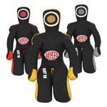 JAYEFO Beast 58 BJJ Brazilian JIU Jitsu Wrestling Grappling Dummy, Submission-Mixed, Martial Arts-MMA-Training Punching Throwing Boxing Bag Practice Karate Judo | (Black/Yellow, 5-FEET)