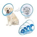 renyigou Pet cone collar Cat cone dog cone rehabilitation soft collar used to prevent pets from biting the injured or surgical site adjustable collar (M (Neck Girth 6.7-8.7in，Depth 4.7in))