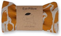 Eye Pillow in Yellow Creatures Printed Linen Used for Yoga, Meditation and Natural Pain Relief. Hot and Cold Pack.