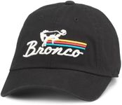 AMERICAN NEEDLE Unisex Ford Bronco Ballpark Adjustable Buckle Strap Baseball Hat, Black, One Size