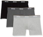 Hugo Boss BOSS Men's Boxer Brief 3p Co/El 10146061 01, Open Grey, Large