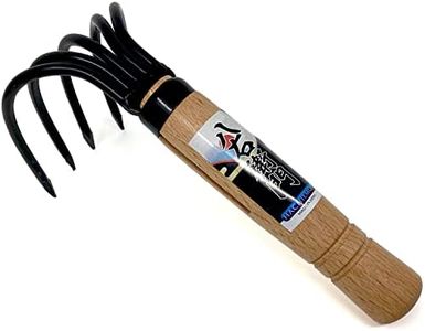 HACHIEMON Japanese Ninja Claw Garden Rake or Cultivator for Gardening - Compact and Sturdy