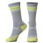 Gone For a Run Inspirational Athletic Running Socks | Mid-Calf | Multiple Designs, Half Marathon, One Size