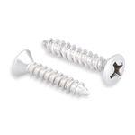 Bolt Dropper #6 x 3/4" Oval Head Phillips Wood Screws (100 pcs) - 18-8 (304) Stainless Steel Machine Screws - Type A Point, Rust-Resistant for Deck, Exterior, Roof - 0.75x0.17x0.20 Inch - Plain Finish