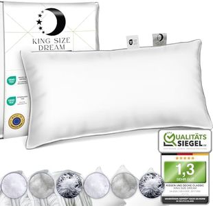 KING SIZE DREAM Kopfkissen Konfigurator - Classic Hotel Kissen 40x80 |Für Seiten & Rücken-Schläfer - Anti-Allergisch/Größe wählbar | Kissen & Pillow | 4 Jahreszeiten Schlafkissen