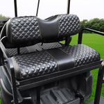 Roykaw Golf Cart Seat Covers Kit for Aftermarket Rear Seat, for Common Seat Cushion, Marine Grade Vinyl Material/More Soft and Comfortable, Breathable & Easy to Clean