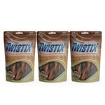 Twistix Canister Twisted Dental Dog Treats with Peanut and Carob Flavour for Dog’s Daily Dental Hygiene Dog Treat for Fresh Breath and Clean Teeth, Large Sticks Pack of 3