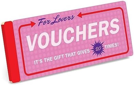 Knock Knock Vouchers for Lovers - Love Coupons Book for Boyfriend, Girlfriend, Spouses & Partners (20 Coupons), 8 x 3.25-Inches