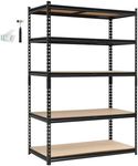 Heavy Duty Garage Shelving Units,5-Tier Adjustable Storage Shelves,48 * 24 * 72in,Loads 2000 LBSS,Adjustable Garage Storage Shelving, Metal Storage Utility Rack Shelf Unit