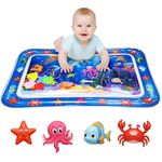 Tummy Time Water Play Mat for Babies Infant Sensory Activity Toy Baby Play pad for Newborn Development Inflatable Floor Toy for 3 to 24 Months, stimulation growth, strengthen baby muscles