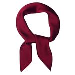 WESTEND CHOICE Square Satin silk Scarves Plain Neck Scarf 50s Retro Women Scarf Lightweight Silky Bandana Wrap women's scarves 70 x 70 cm (Burgundy)