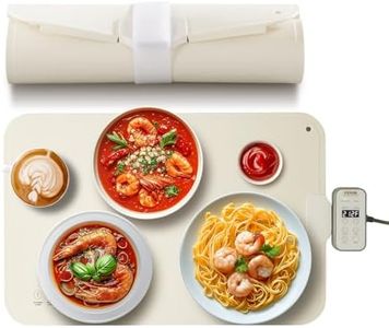 VEVOR Chauffe Plat Électrique en Silicone Enroulable et Portable, Plateau Chauffant pour Buffet 60x40 cm, Tapis Chauffant Alimentaire avec 4 Réglages de Température, Arrêt Automatique, pour Restaurant