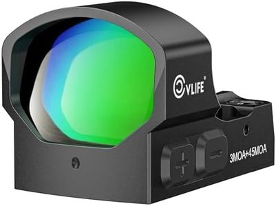 CVLIFE BearMight M04 Auto-Brightness Green Dot Sight for RMS/RMSc, 3MOA Dot & 45MOA Circle Open Reflex Optics for Compact Pistol, 5000G Shockproof Motion Awake Scope with Adapter for RMR/MOS/Picatinny