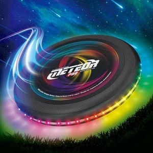 Light up Flying Disc-16 Millions Colors, 48 LEDs & 13 Light Modes, LED Flying Disc for Adults, Kids & Teens, Glow in the Dark Ring, Waterproof Party Toy Christmas Birthday Gift, Age 6+ (black, 9in)