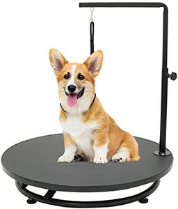 Kalolary 24in Pet Grooming Table with Loop, 360°Rotating Dog Grooming Table Adjustable Height Grooming Table for Small Dogs, Home Pet Spa Table Station