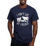 CafePress I Don't Eat My Friends Men's Fitted T Shirt (Dark) Men's Fitted Graphic T-Shirt Navy