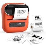 Phomemo M220 Label Printer, Portable Barcode Printer, 3.14 Inch Bluetooth Thermal Label Maker for Barcodes, Name, Address, Shipping Labeling, for Office Home, Compatible with Phones and Some PC Orange