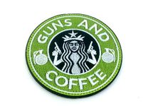 Guns And Coffee Grenade Embroidered Airsoft Cosplay Patch