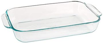 Pyrex SYNCHKG055786 Basics 2 Quart Glass Oblong Baking Dish, Clear 11.1 in. x 7.1 in. x 1.7