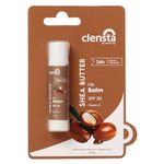 Clensta Shea Butter Lip Balm With Vitamin E Spf 30 With Shea Butter & Vitamin E For Hydrates, Soothes & Nourishes For Women & Men 5Gm, Clear