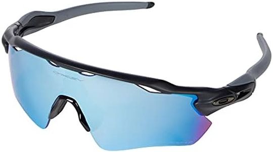 Oakley Mens OO9208 Radar EV Path Rectangular Sunglasses, Matte Black/Prizm Deep Water Polarized, 38 mm