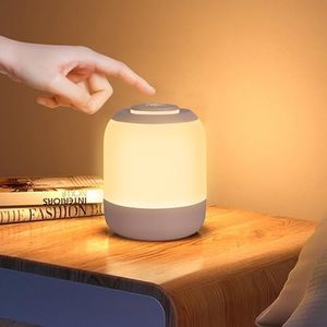 CTDZLED Baby Night Light for Kids, LED Touch Lamp, Stepless Dimming Nursery Lamp with 3 Colors, Breastfeeding, Diaper Change, Sleep Aid, USB Rechargeable White/Natural/Warm Bedside Light for Bedroom