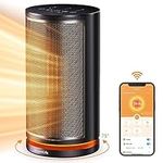 GoveeLife Smart Ceramic Space Heater, 75° Oscillating Electric with Thermostat, App & Voice Remote, 24H Timer, Overheating & Tip-Over Protection, Energy ECO-Auto-Mode for Home Bedroom Office