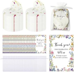 Handmade Petal Heart Paper Wedding Thank You Favors 50 Pack