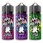 No Mercy - 3 X 100ml 70VG/30PG Vape Juice Sub Ohm E-Liquid Shortfill Bundle | Cherry Blue Razz, Grape, Lemon & Lime | 0mg Nicotine Free E-Cigarette Juice,120ml Vape Shortfill Bottles