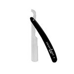 Crispy Linez Professional Turkish Straight Edge Barber Razor | Stainless Steel Ultra Thin Blade Holder Shavette | 5 Double-Edge Blades Included