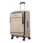 steve madden Designer Luggage, Noble Brown/Tan, 24 Inches, Expandable Softside Suitcase