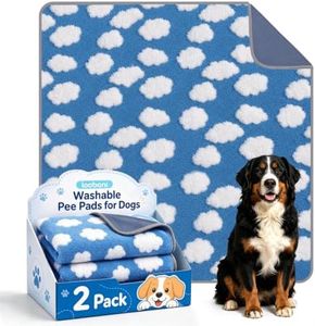 LOOBANI 2 Pack Extra Large Washable Pee Pads for Dogs 72"x72", Blue