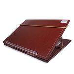 Rasper Brown Leather Writing Desk Adjustable Height Leather Table Top Elevator Inclined Easy Reading Desk Office Table Top (Big Size 24x18 Inches) Most Heavy 12MM Thickness