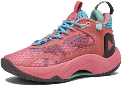 AND1 Scope Girls & Boys Basketball Shoes Kids, Boys High Top Sneakers, Youth Size 1 to 7 Kids Basketball Shoes, Light Pink/Light Green, 3 Little Kid