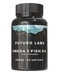 Omega 3 Capsules High Strength with EPA & DHA, (Fish Oil 1,000mg, EPA 180mg, DHA 120mg) Joint Care Supplements, Essential Fatty Acids & Oils Nutritional Supplements (90 Day Supply) - by Futuro Labs