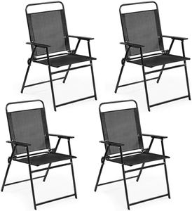 Yaheetech Outdoor Patio Folding Chairs Set Of 4