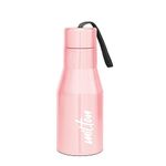 MILTON Super 500 Stainless Steel Water Bottle, 475 ml, Light Pink | Single walled | Leak Proof | Easy Grip | Easy to Carry | Gym Bottle | Home | Kitchen | Hiking | Treking Bottle | Travel Bottle