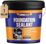Foundation Sealant - Long Lasting Protection for Cracks, Leaks, Seams, and Gaps - Easy Application for Concrete, Basements, Masonry, Garages - 100% Waterproof Sealer, Black 1 Gallon