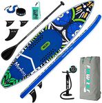 FunWater Inflatable 335x83x15CM Stand Up Paddle Board Ultra-Light SUP with Accessories Adj Paddle, ISUP Backpack, Pump, Phone Bag, Leash, Non-Slip Deckpad Youth & Adult