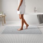 MAYSHINE Rug Bath Mats for Bathroom, Absorbent Machine Washable Chenille BathMats Tapis | Washroom Mat Rugs | Non-Slip Quick | Essentials for Toilet, Bed Room, Kitchen Floor | 59"x31" White