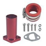 Intake Pipe With Adapter Manifold For 196cc 212cc GX200 CT200 pwk24 VM24 Go Kart Mini Bike Red