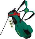 Stripebird Golf Stand Bag with Hub for Magnets (Green) - 4 Way Full-Length Dividers Golf Club Bag - Flexfit Rotatable & Adjustable Dual Straps - Lightweight - Golf Bags for Men