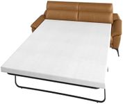 Zenzy 4" Queen Sofa Bed Mattress Replacement, [CertiPUR-US Certified] [Pressure-Relieving] Memory Foam Sofa Mattress Topper with [Ultra Soft] [Washable] Cover [Sofa Not Included] 72"*60" Queen- Beige