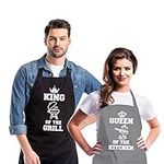 Saukore Funny Aprons for Couple, Hi