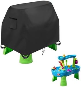 YZNKLXF Kids Water Table Cover Step 2 Water Table Cover,Fit Step2 Rain Showers Splash Pond Water Table,Waterproof and Dustproof Anti-UV Outdoor Toys Cover-Black Cover only