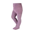 SYGA Baby Tights For Girls Soft Cotton Infant Leggings Toddler Solid Knit Stockings Socks Newborn Warm Crochet Pants (12-24 Months, Purple)