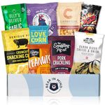 Bar Snacks Hamper for Adults & Party Freaks, Sweet & Savory Pub Snacks, Includes Roasted Peanuts, Potato Crisps, Juicy Olives, Chicken Crackling, Gift Ready Snack Hamper