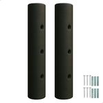 Berry 90cm Rubber Buffer Strip D-Type | Black Heavy Duty Wall Fender | High Impact Rubber Dock Bumper & Wall Protector | Industrial Wall Guard for Indoor & Outdoor Security - Set of 2