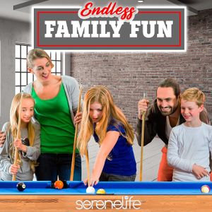 SereneLife 4-in-1 Multi-Game Table – Foosball, Air Hockey, Pool, Table Tennis