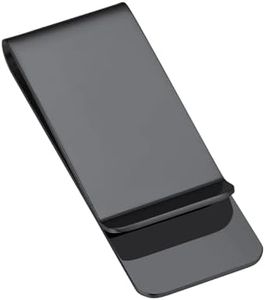 ChainsHouse Money Clip for Cash and Credit Card Slim Money Wallet Credit Business Card Holder Gift for Father Dad Husband(Black Color)